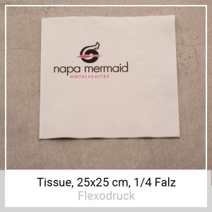 Cocktail-Servietten bedrucken: Tissue mit Flexodruck