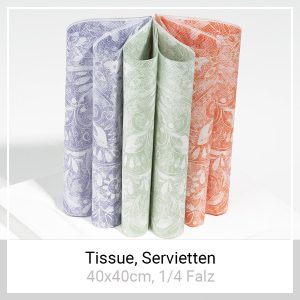 Individuelle Tissue Servietten 40 cm